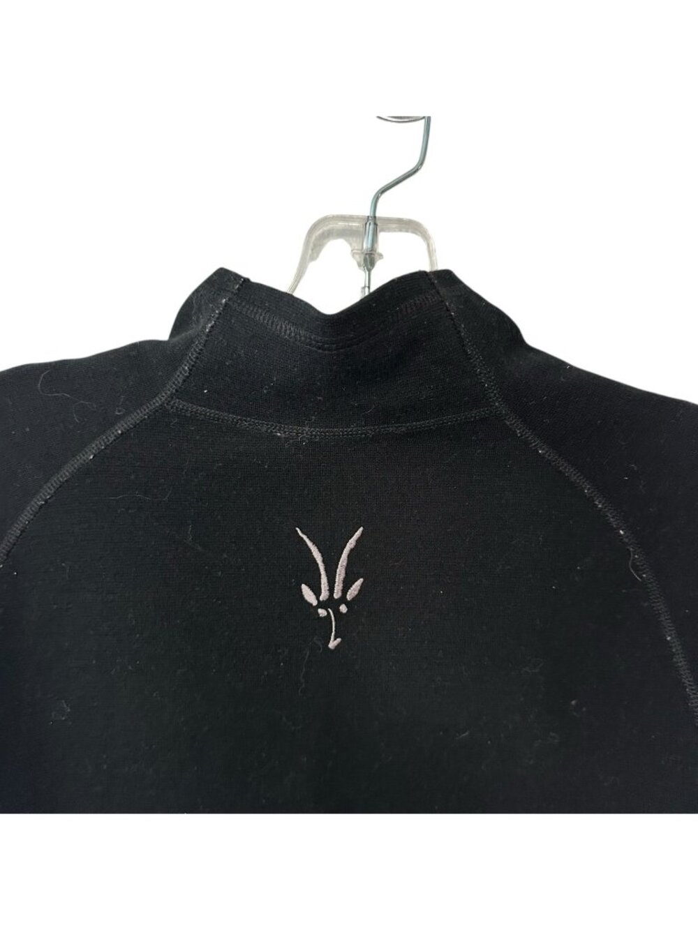 Ibex Merino Wool 1/2 Zip Pullover Sweater Made In USA Women’s Size Large Black